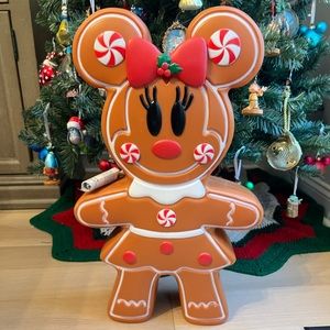 24 inch LED Lighted Gingerbread Minnie Mouse Blow Mold Christmas Disney - NWT!